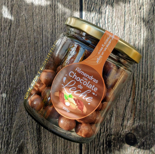 Frasco Almendras con Chocolate de Leche