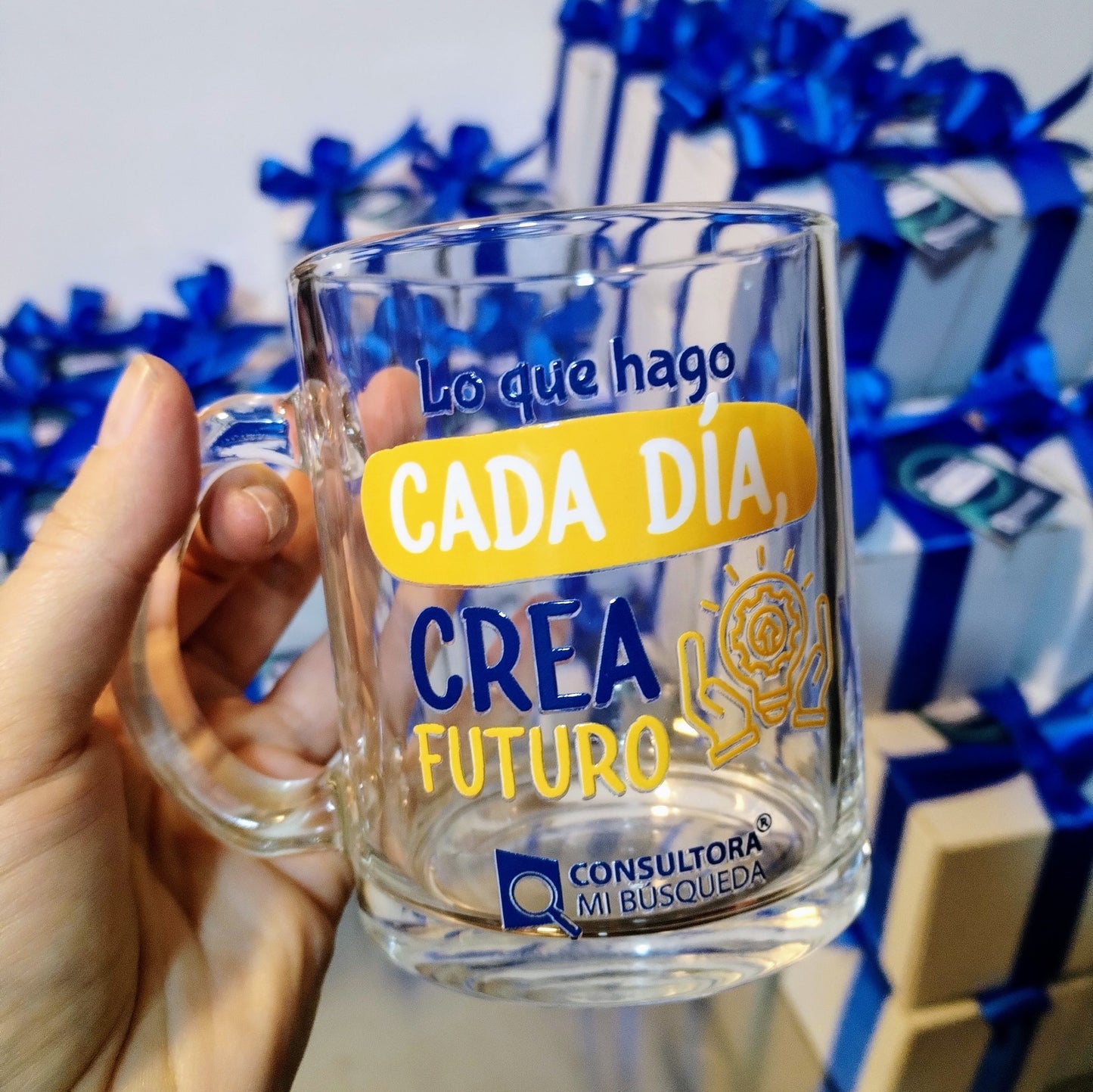 Taza de Vidrio Templado Personalizada