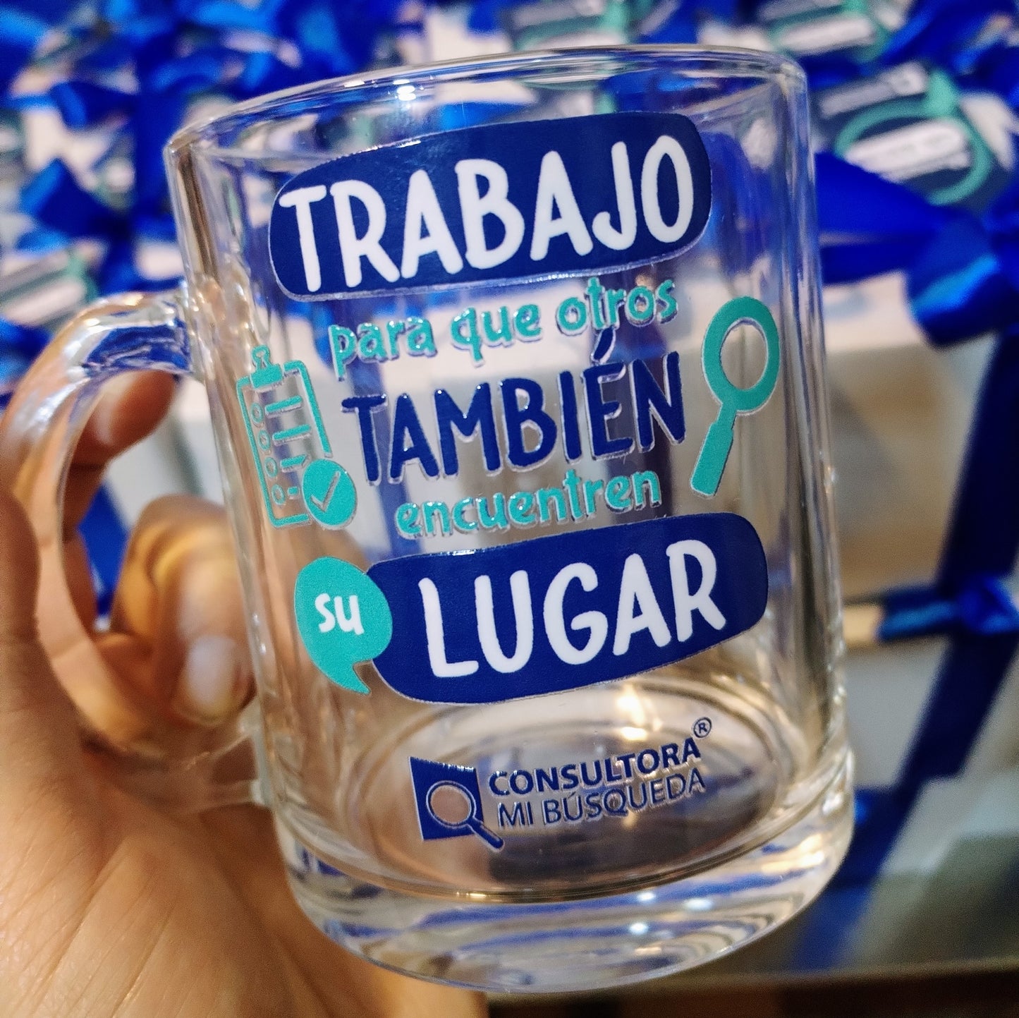 Taza de Vidrio Templado Personalizada