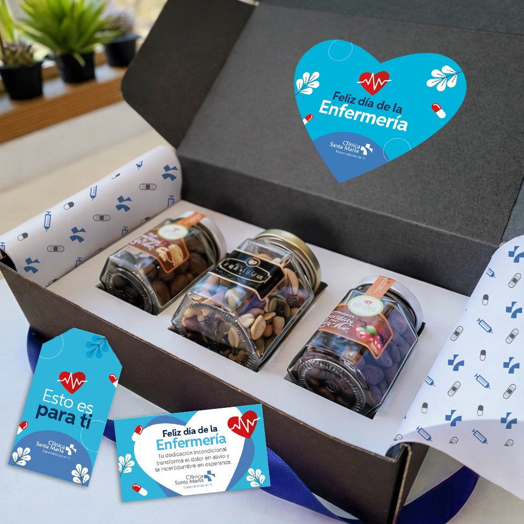 💙 Caja Tres Delicias + Estuche | Regalo Día de la Enfermería