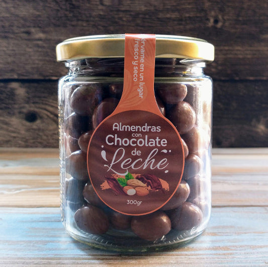Frasco Almendras con Chocolate de Leche