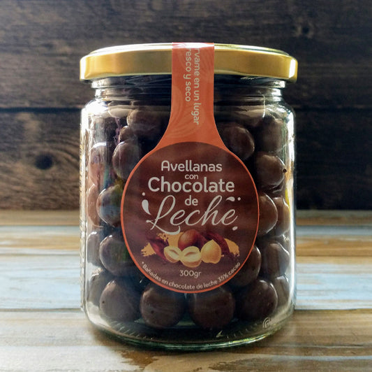 Frasco Avellanas con Chocolate de Leche