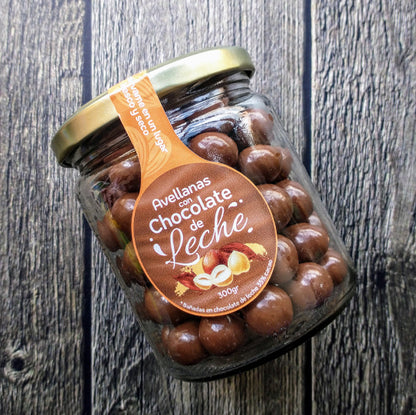 Frasco Avellanas con Chocolate de Leche