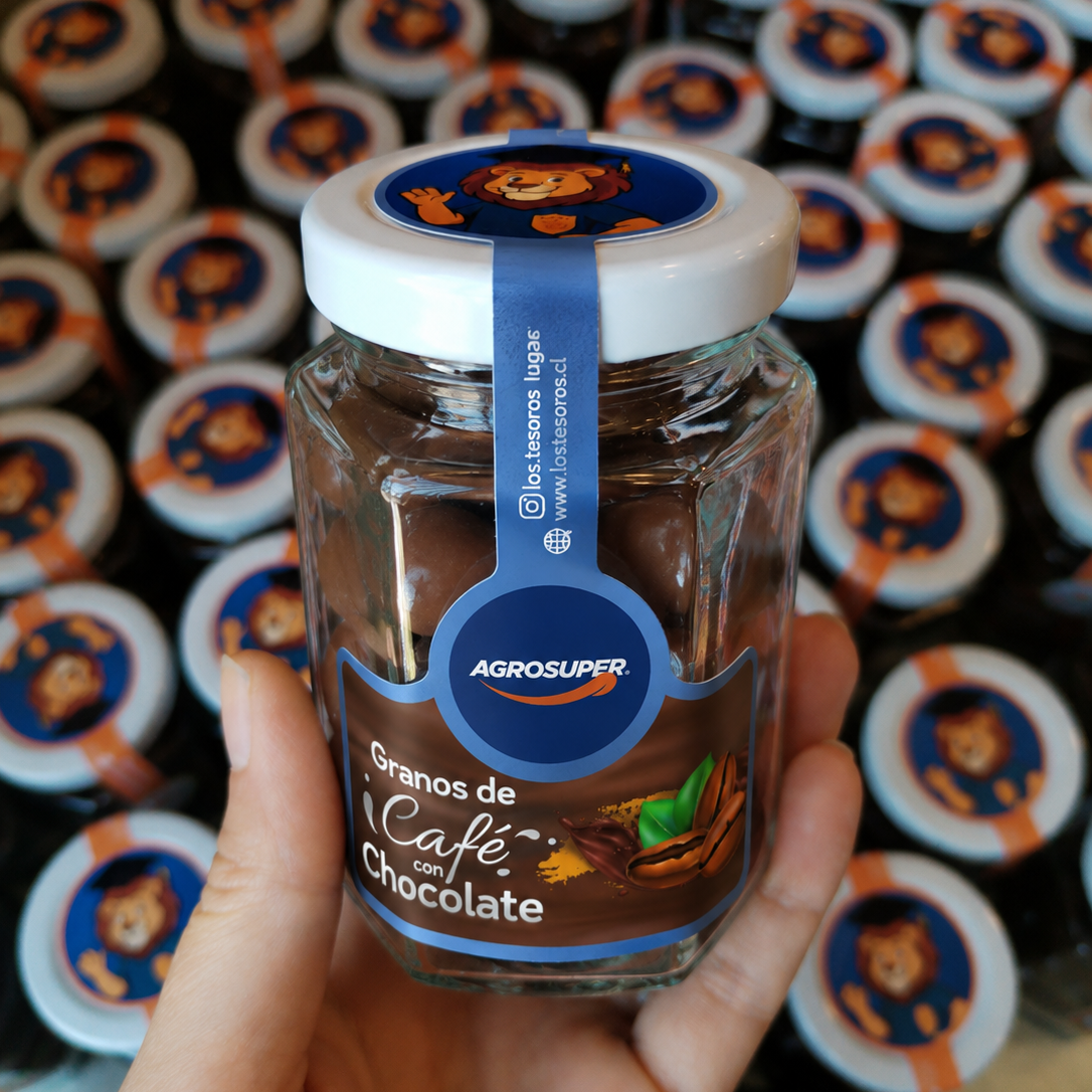 Regalo Corporativo Día del Padre | Granos de Café con Chocolate 35% Cacao | Desde 20 unidades
