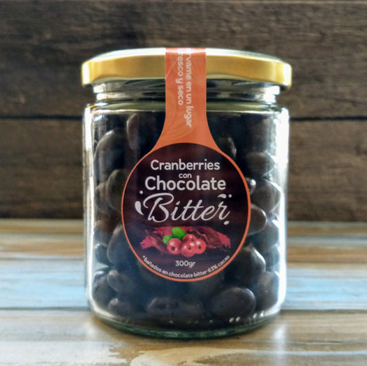 Frasco Cranberries con Chocolate Bitter