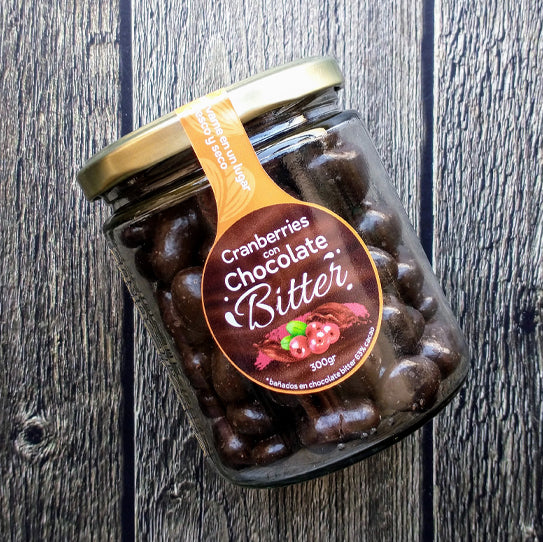 Frasco Cranberries con Chocolate Bitter