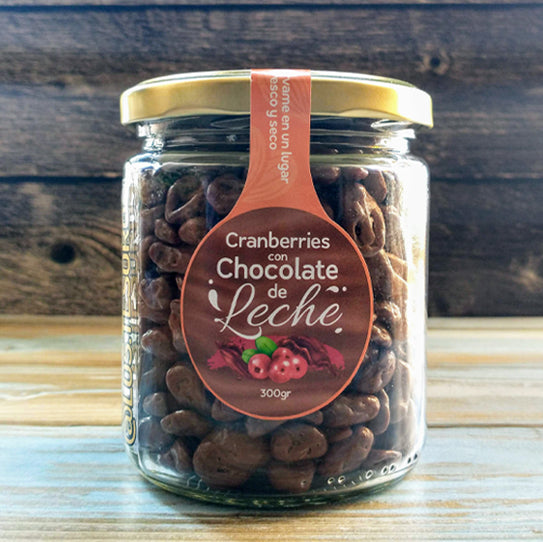 Frasco Cranberries con Chocolate de Leche