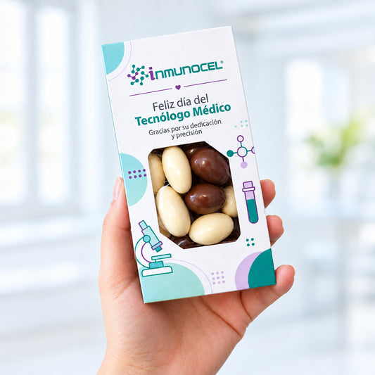 Regalo Día del Tecnólogo Médico | Display Personalizado con Almendras y Chocolate