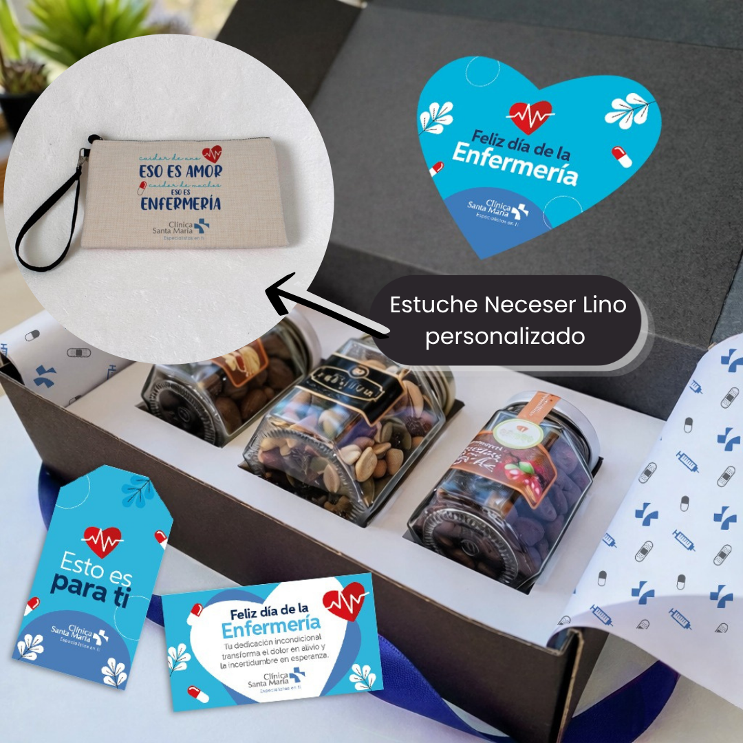 💙 Caja Tres Delicias + Estuche | Regalo Día de la Enfermería