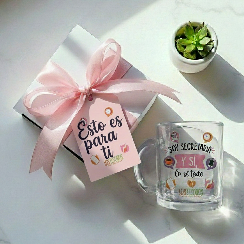 Tazón Vidrio Templado Día de la Secretaria "Soy Secretaria y Sí, lo Sé Todo"