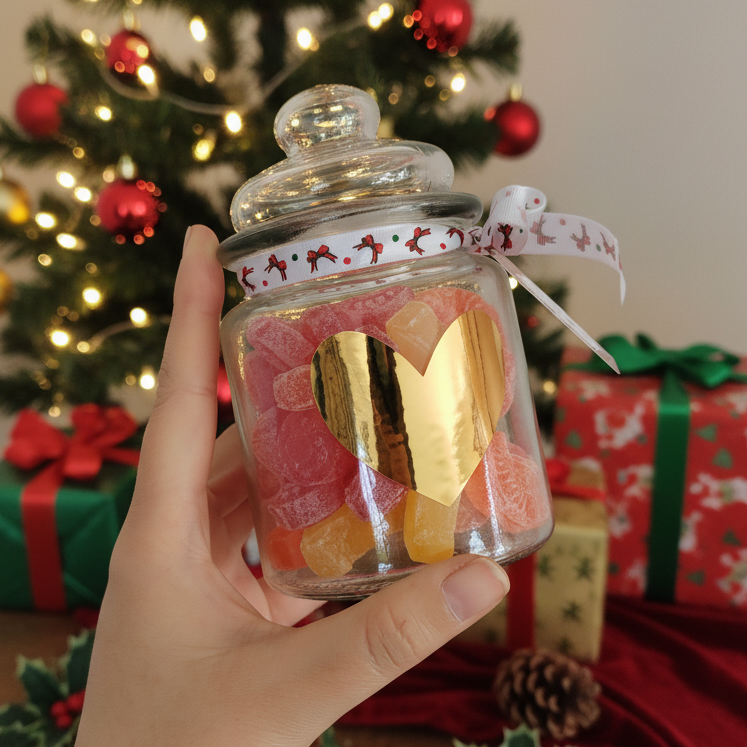 Frasco Vintage Dulces Clásicos - Display Personalizado con Nombre