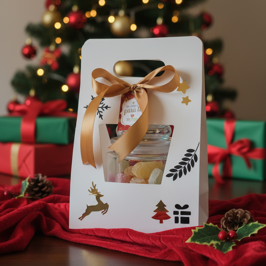 Frasco Vintage Dulces Clásicos - Display Personalizado con Nombre