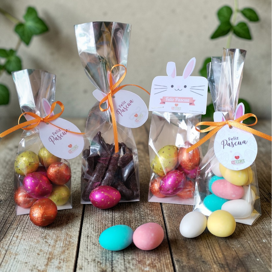 Bolsita de celofán con chocolates de Pascua (Corp)