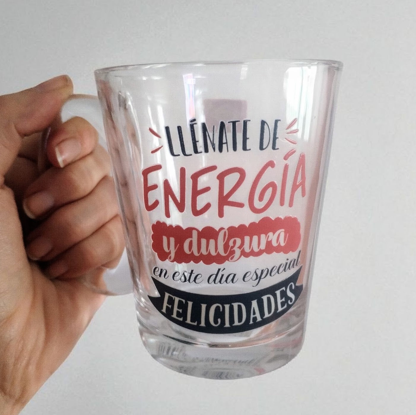 Tazón de Vidrio con Frase Positiva – Edición Especial