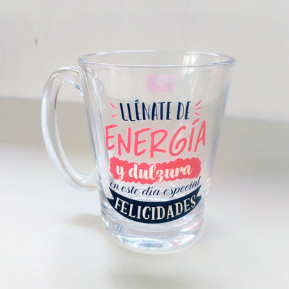 Tazón de Vidrio con Frase Positiva – Edición Especial