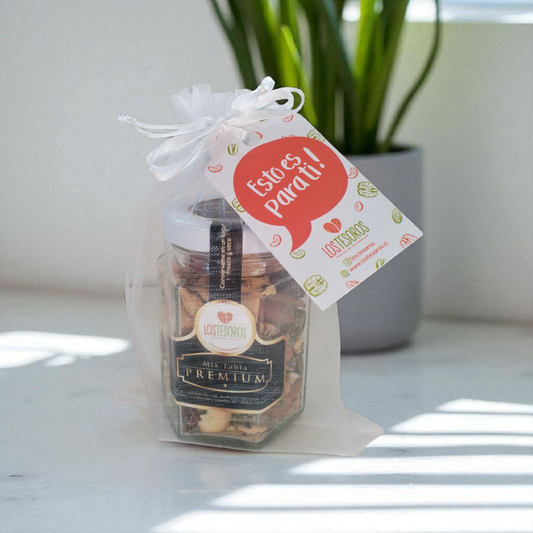 Frasco Hexagonal Premium con Bolsita de Organza