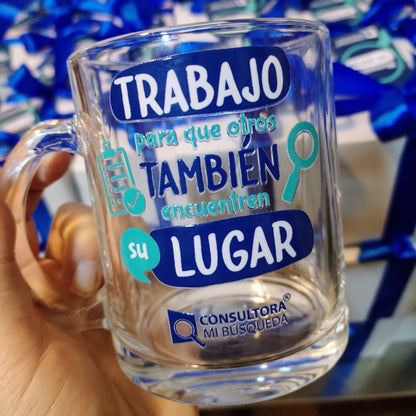 Taza de Vidrio Templado Personalizada