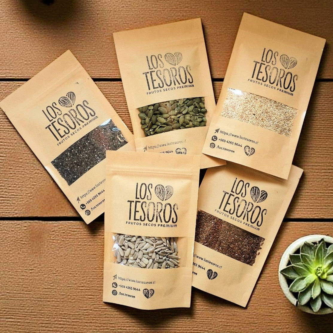 Pack Súper Semillas Premium - 5 Variedades x 100g