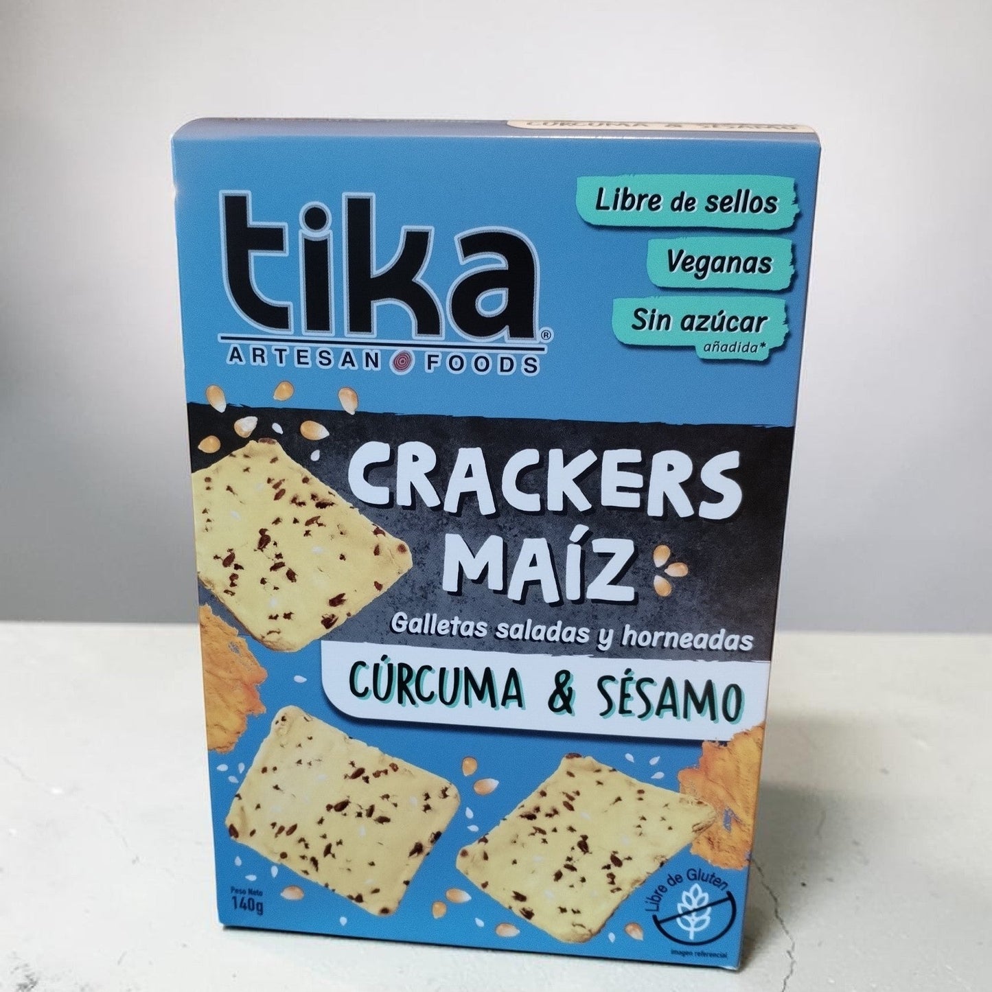 Tika Crackers Cúrcuma & Sésamo 140 g