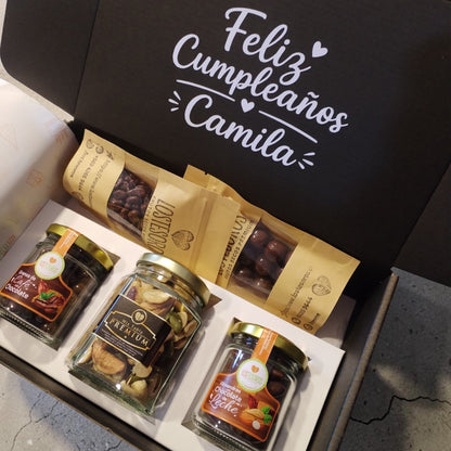 Caja Cinco Delicias | Regalo Gourmet Personalizado con Frutos Secos Premium