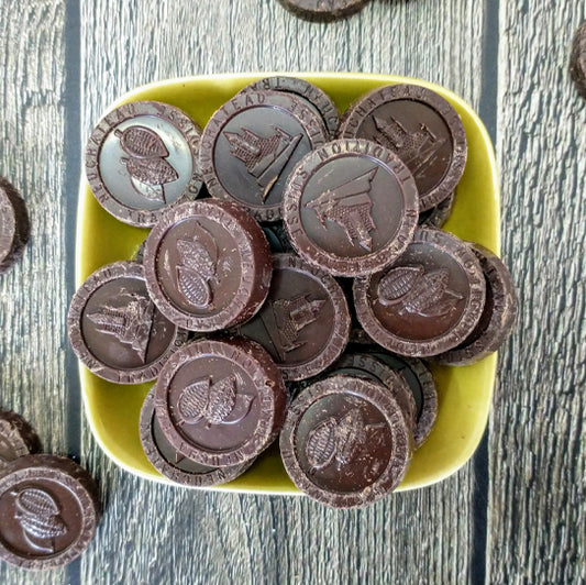 Monedas de Chocolate 60% Cacao Sin Azúcar