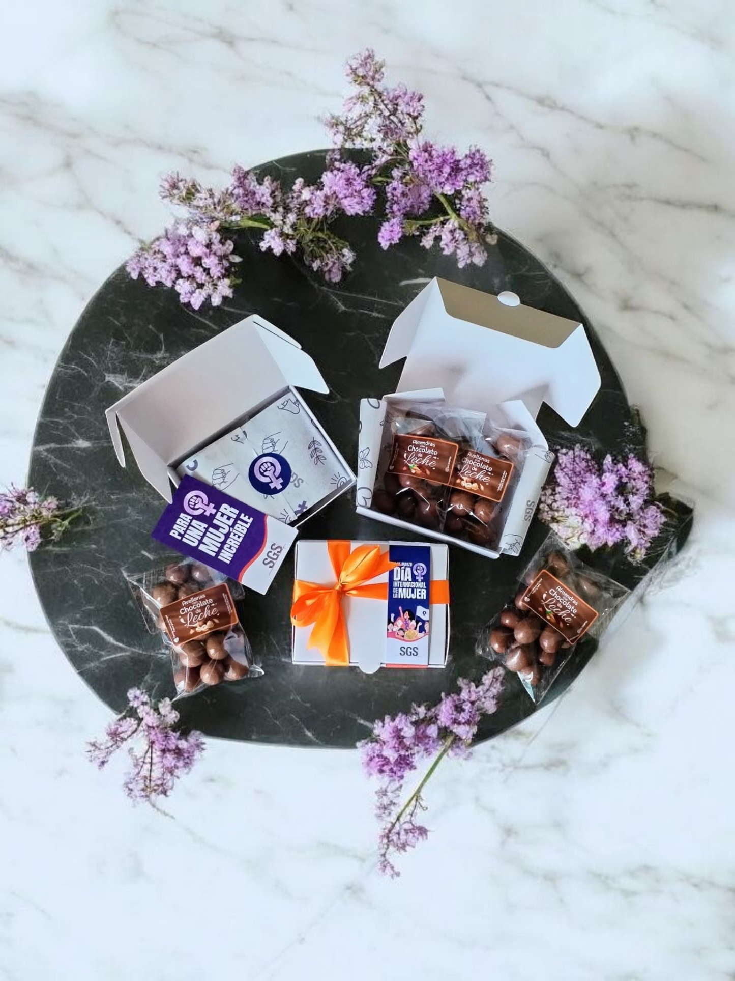 Box Mini Personalizada Día de la Mujer - 100gr Chocolates | Reconocimiento Corporativo 8 Marzo