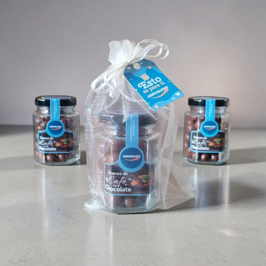 Regalo Corporativo Día del Padre | Granos de Café con Chocolate 35% Cacao | Desde 20 unidades