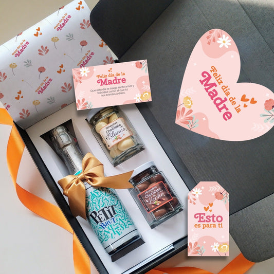 Caja Regalo Día de la Madre con Espumante y Chocolates
