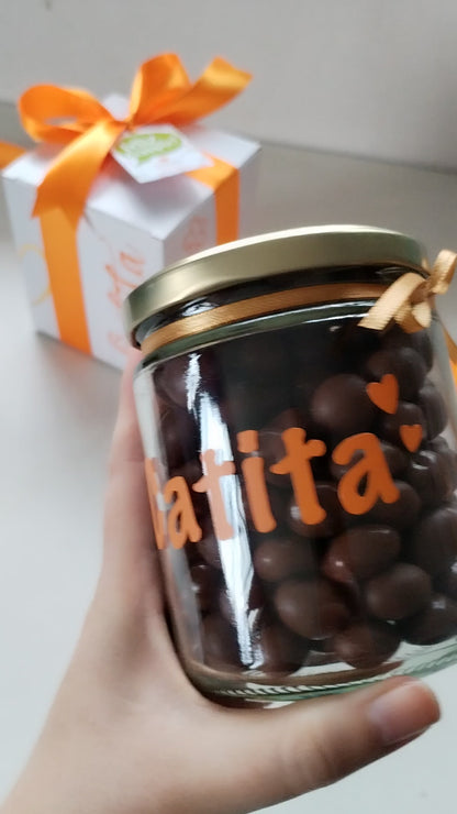 Frasco de Frutos bañados en Chocolate - Personalizado